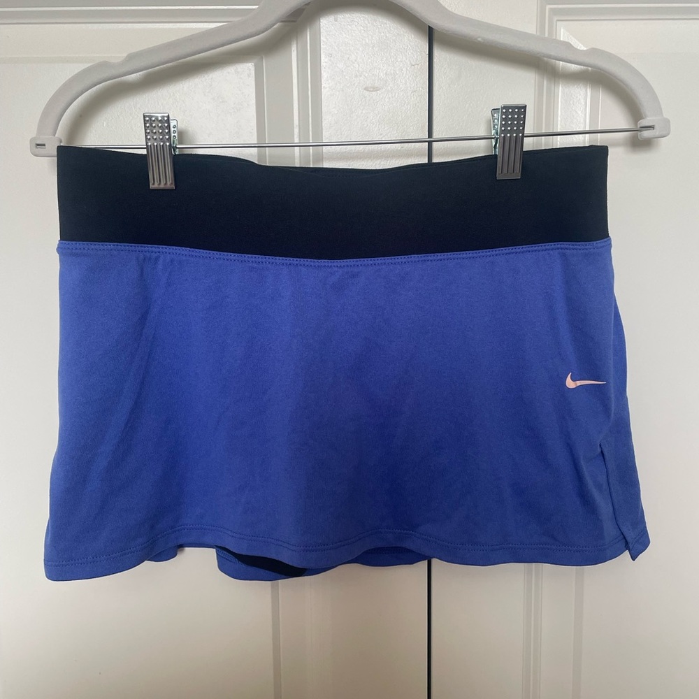 Blue Nike Dri-fit athletic skirt with with built in shorts, size Small